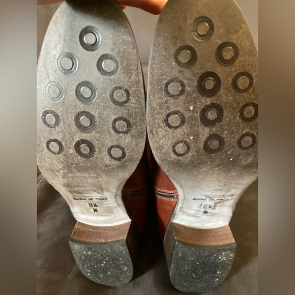 Sesto Meucci Women's Shoes Brown Leather Zip Up Knee High Fashion Boots Size 8.5 - Picture 15 of 16